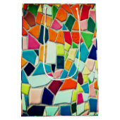 Farbiges Mosaikmuster Mittlere Geschenktüte (Rückseite)