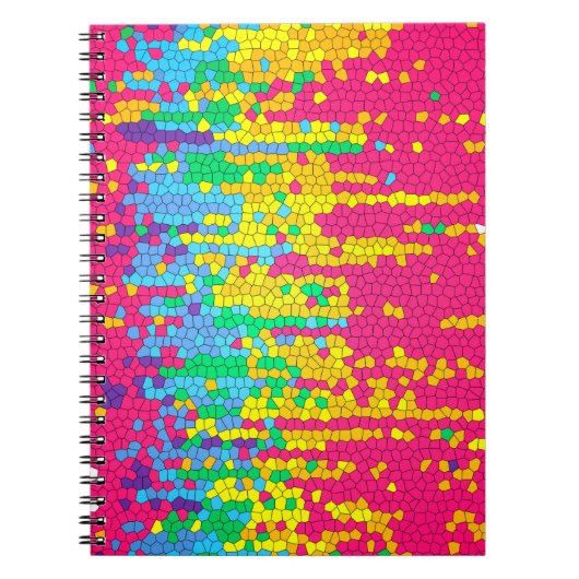 Farbiges Mosaikmuster Notizblock (Vorderseite)