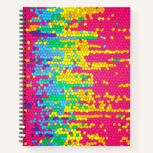 Farbiges Mosaikmuster Notizblock (Vorderseite)