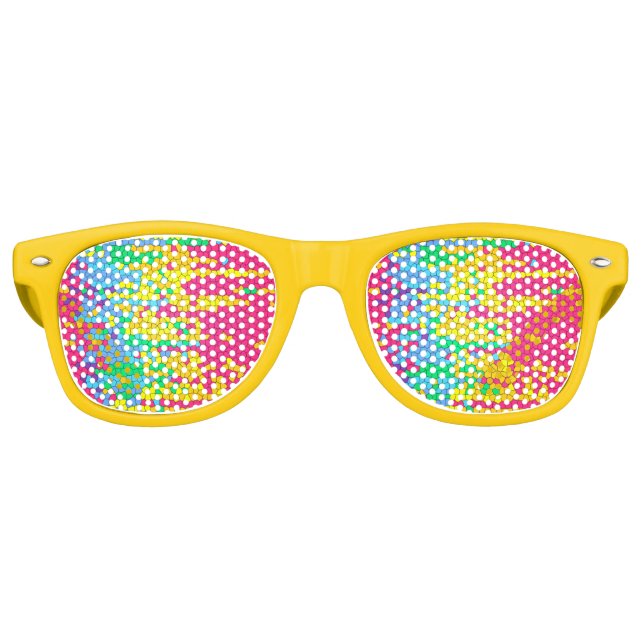Farbiges Mosaikmuster Partybrille (Vorderseite)