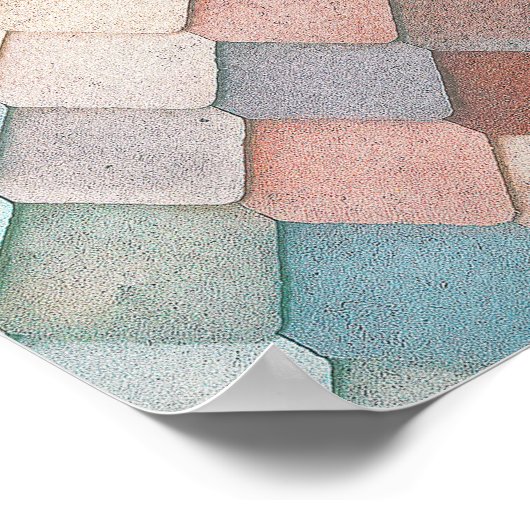 Farbiges Mosaikmuster Poster (Ecke)