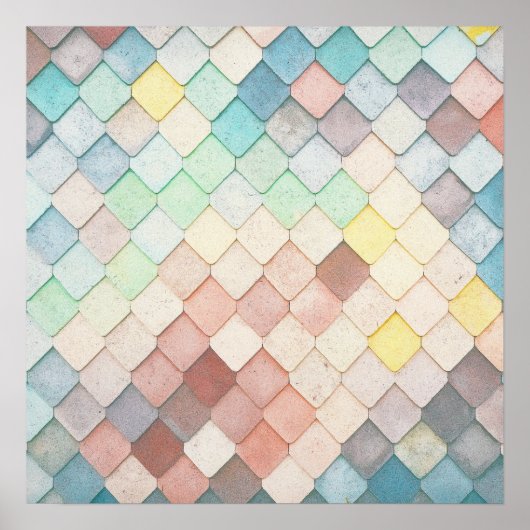 Farbiges Mosaikmuster Poster (Vorne)