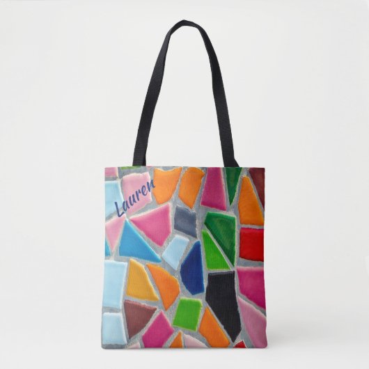 Farbiges Mosaikmuster Tasche (Vorderseite)
