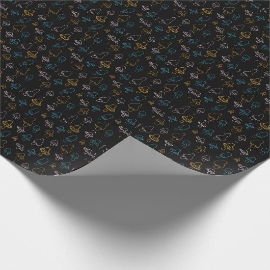 Farbiges Mushroom-Musterpapier Geschenkpapier (Ecke)