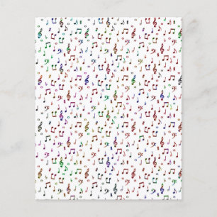Farbiges Musik-Origami-Papier