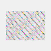 Farbiges musikalisches Notenmuster Fleecedecke (Vorderseite (Horizontal))