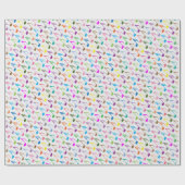 Farbiges musikalisches Notenmuster Geschenkpapier (Flach)