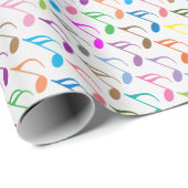 Farbiges musikalisches Notenmuster Geschenkpapier (Rolleneckpunkt)