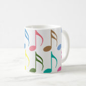 Farbiges musikalisches Notenmuster Kaffeetasse (VorderseiteRechts)