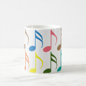 Farbiges musikalisches Notenmuster Kaffeetasse (Mittel)