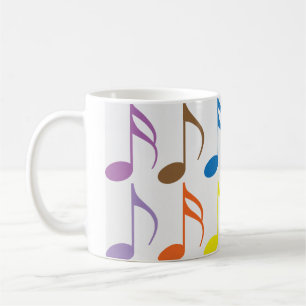 Farbiges musikalisches Notenmuster Kaffeetasse