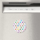 Farbiges musikalisches Notenmuster Magnet (In Situ (Geschirrspüler))