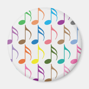 Farbiges musikalisches Notenmuster Magnet