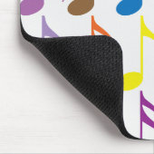 Farbiges musikalisches Notenmuster Mousepad (Ecke)