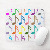 Farbiges musikalisches Notenmuster Mousepad (Mit Mouse)