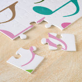 Farbiges musikalisches Notenmuster Puzzle (Seite)