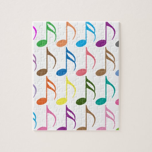 Farbiges musikalisches Notenmuster Puzzle (Vertikal)