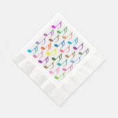 Farbiges musikalisches Notenmuster Serviette (Ecke)