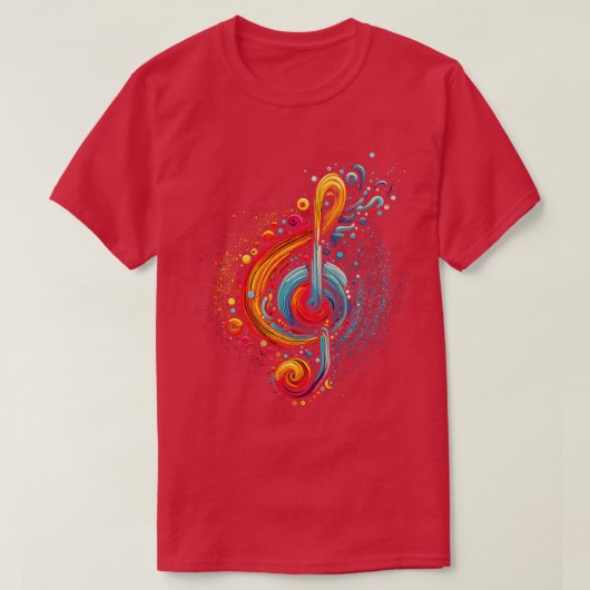 Farbiges Musikdesign 1 T-Shirt (Design vorne)