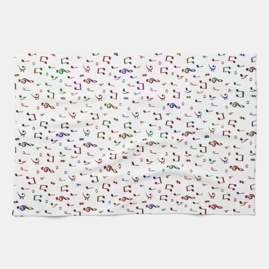 Farbiges Musikmuster Geschirrtuch (Horizontal)