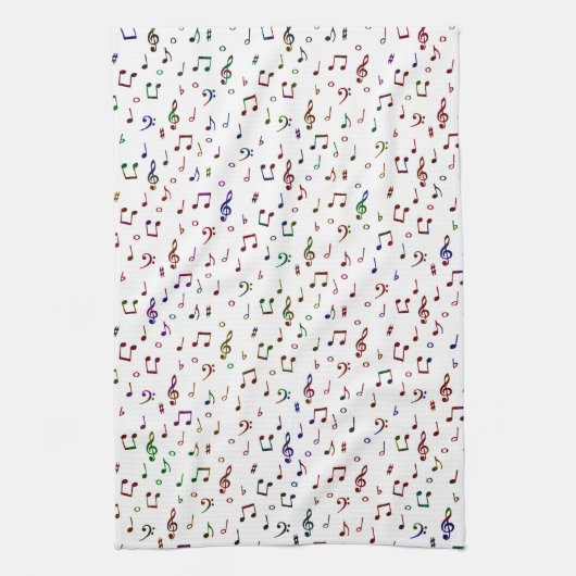 Farbiges Musikmuster Geschirrtuch (Vertikal)
