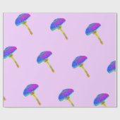 Farbiges Musrhoom Wrapping Paper Geschenkpapier (Flach)