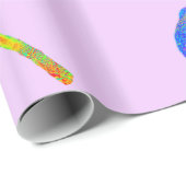 Farbiges Musrhoom Wrapping Paper Geschenkpapier (Rolleneckpunkt)