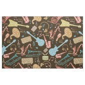 Farbiges Muster Abstrakter Musikinstrumente Stoff (Fat Quarter (45,7 x 55,9 cm))