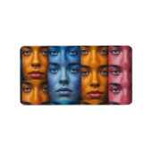 Farbiges Muster Adressaufkleber (Vorne)