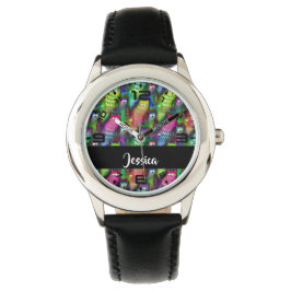 Farbiges Muster Armbanduhr