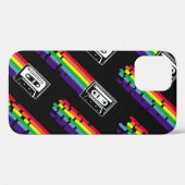 Farbiges Muster auf schwarzem Hintergrund. Kompakt Case-Mate iPhone Hülle (Rückseite (Horizontal))