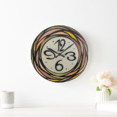 Farbiges Muster aus Bleiglas - Uhr (Zuhause)