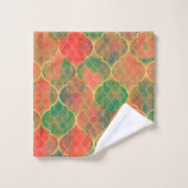 Farbiges Muster Badhandtuch Set (Waschlappen)