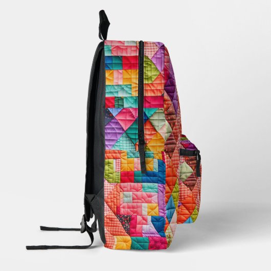 Farbiges Muster Bedruckter Rucksack (Links)