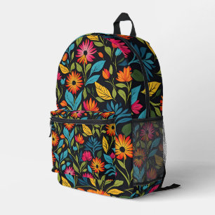 Farbiges Muster der Blume Bedruckter Rucksack