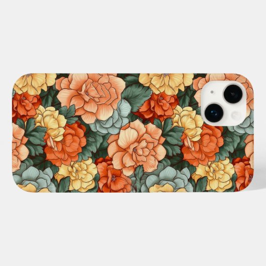 Farbiges Muster der Blume Case-Mate iPhone Hülle (Rückseite (Horizontal))