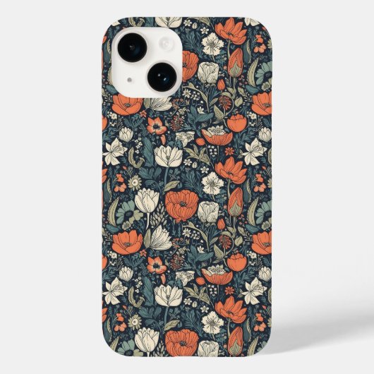 Farbiges Muster der Blume Case-Mate iPhone Hülle (Rückseite)