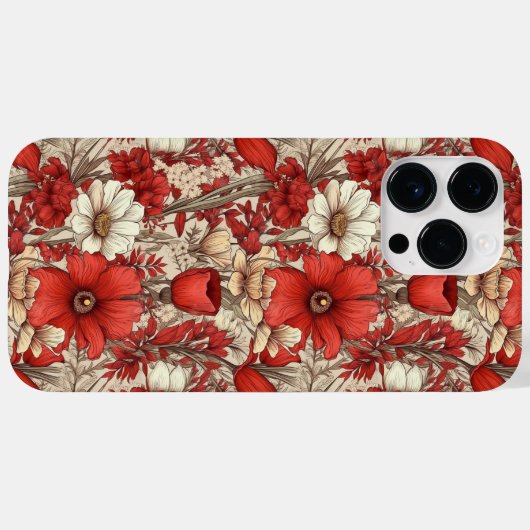 Farbiges Muster der Blume Case-Mate iPhone Hülle (Rückseite (Horizontal))