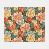 Farbiges Muster der Blume Fleecedecke (Vorderseite (Horizontal))