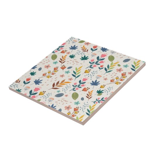 Farbiges Muster der Blume Fliese (Seite)