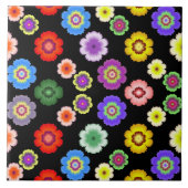 Farbiges Muster der Blume Fliese (Vorderseite)
