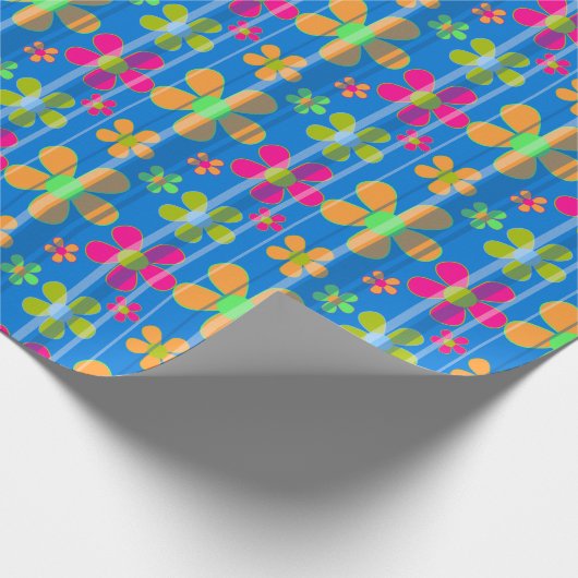 Farbiges Muster der Blume Geschenkpapier (Ecke)