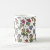 Farbiges Muster der Blume Kaffeetasse (Mittel)