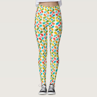 Farbiges Muster der Blume Leggings