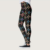 Farbiges Muster der Blume Leggings (Links)