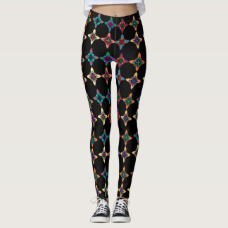 Farbiges Muster der Blume Leggings