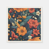 Farbiges Muster der Blume Serviette (Vorderseite)