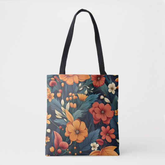 Farbiges Muster der Blume Tasche (Vorderseite)