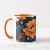 Farbiges Muster der Blume Tasse (Links)