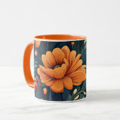 Farbiges Muster der Blume Tasse (Vorderseite Links)